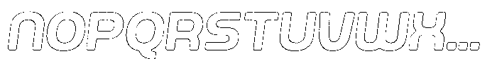 Ripple Otter Brush Outline Italic Font UPPERCASE
