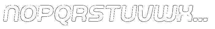 Ripple Otter Brush Outline Italic Font LOWERCASE