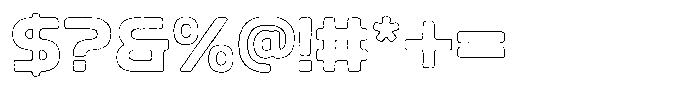 Ripple Otter Brush Outline Font OTHER CHARS