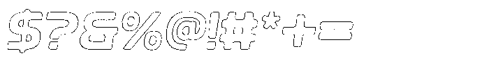Ripple Otter Cut Outline Italic Font OTHER CHARS