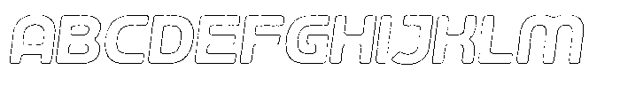 Ripple Otter Cut Outline Italic Font UPPERCASE