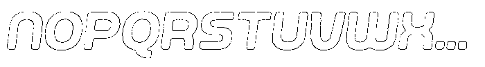 Ripple Otter Cut Outline Italic Font UPPERCASE