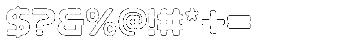 Ripple Otter Cut Outline Font OTHER CHARS