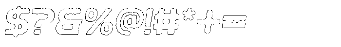 Ripple Otter Eroded Outline Italic Font OTHER CHARS