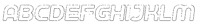 Ripple Otter Eroded Outline Italic Font UPPERCASE