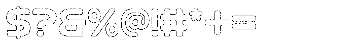 Ripple Otter Eroded Outline Font OTHER CHARS