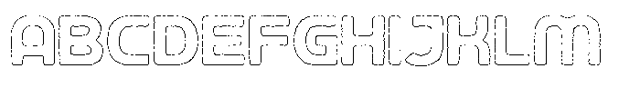 Ripple Otter Eroded Outline Font UPPERCASE