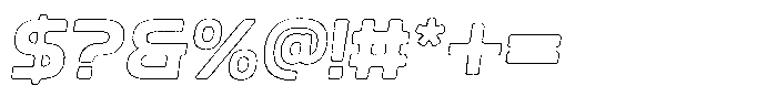Ripple Otter Grit Outline Italic Font OTHER CHARS