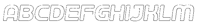 Ripple Otter Grit Outline Italic Font UPPERCASE