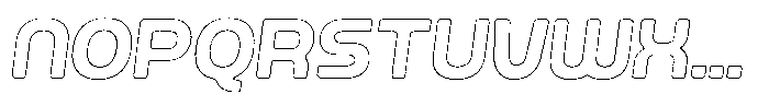 Ripple Otter Grit Outline Italic Font UPPERCASE