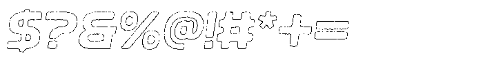 Ripple Otter Ink Outline Italic Font OTHER CHARS