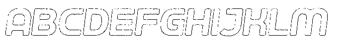 Ripple Otter Ink Outline Italic Font UPPERCASE