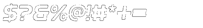 Ripple Otter Outline Italic Font OTHER CHARS