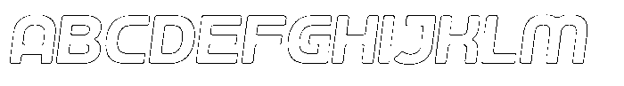 Ripple Otter Outline Italic Font UPPERCASE