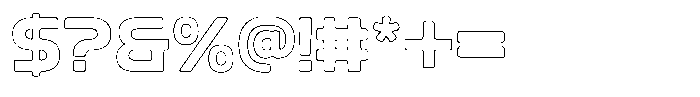 Ripple Otter Outline Font OTHER CHARS