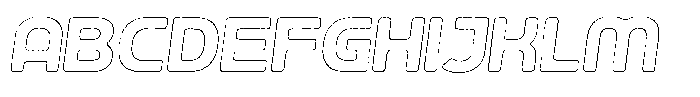 Ripple Otter Rough Outline Italic Font UPPERCASE