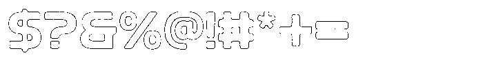 Ripple Otter Rough Outline Font OTHER CHARS