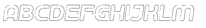 Ripple Otter Rust Outline Italic Font UPPERCASE