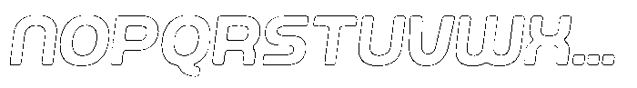Ripple Otter Rust Outline Italic Font LOWERCASE