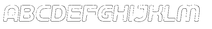 Ripple Otter Scratch Outline Italic Font UPPERCASE