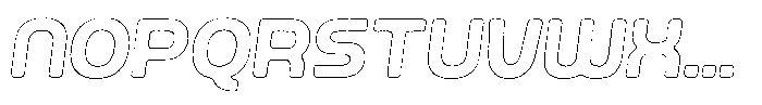 Ripple Otter Scratch Outline Italic Font UPPERCASE
