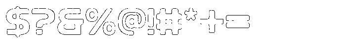 Ripple Otter Scratch Outline Font OTHER CHARS