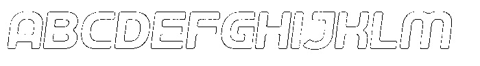 Ripple Otter Worn Outline Italic Font UPPERCASE