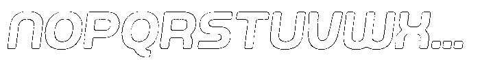 Ripple Otter Worn Outline Italic Font LOWERCASE