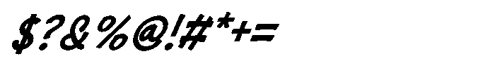 Risagerofa Bold Obelique Font OTHER CHARS