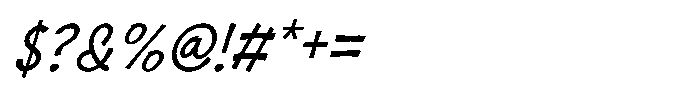 Risagerofa Regular Obelique Font OTHER CHARS