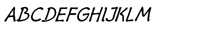 Risagerofa Regular Obelique Font UPPERCASE