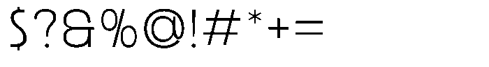 Ristle Extra Light Font OTHER CHARS