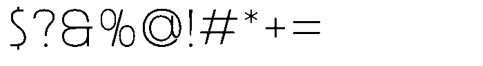Ristle Thin Font OTHER CHARS
