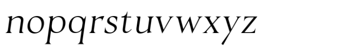 Ristorante Serif Italic Font LOWERCASE