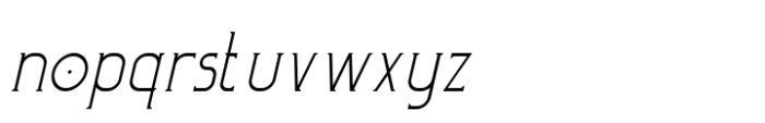 Ritterburg Thin Italic Font LOWERCASE
