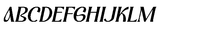 Riuka Slant Italic Font UPPERCASE