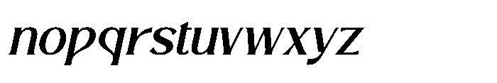 Riuka Slant Italic Font LOWERCASE