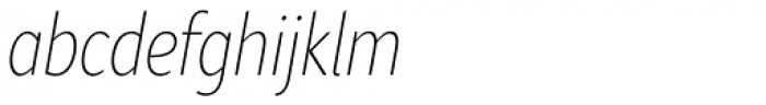 Rival Sans Narrow Thin Italic Font LOWERCASE