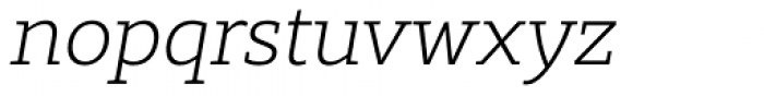 Rival Slab Extra Light Italic Font LOWERCASE