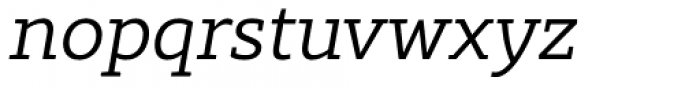 Rival Slab Light Italic Font LOWERCASE