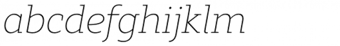 Rival Slab Thin Italic Font LOWERCASE
