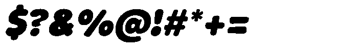 Rivel Black Round Italic Font OTHER CHARS