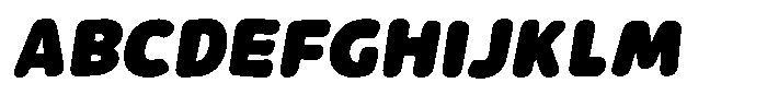 Rivel Black Round Italic Font UPPERCASE
