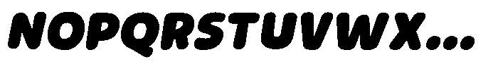 Rivel Black Round Italic Font UPPERCASE