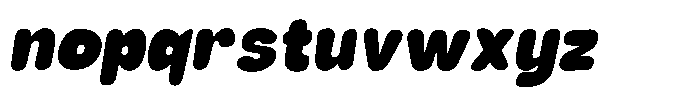 Rivel Black Round Italic Font LOWERCASE
