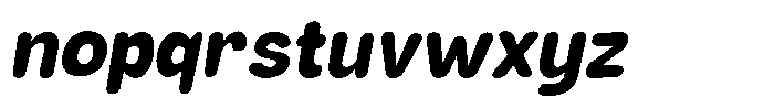 Rivel Bold Round Italic Font LOWERCASE
