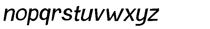 Rivel Regular Italic Font LOWERCASE
