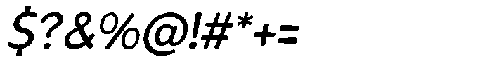 Rivel Regular Round Italic Font OTHER CHARS