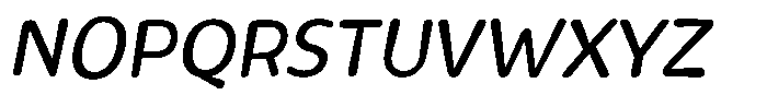 Rivel Regular Round Italic Font UPPERCASE
