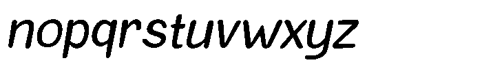Rivel Regular Round Italic Font LOWERCASE